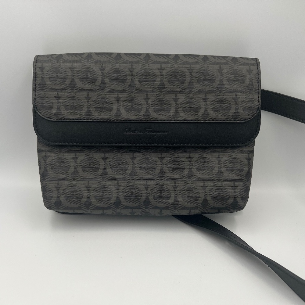FERRAGAMO GREY Branded belt bag